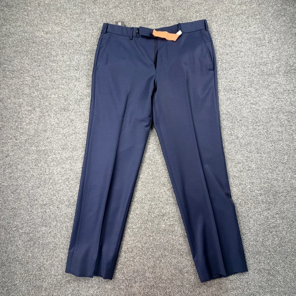 Ermenegildo Zegna Trofeo 600 Luxury Wool Silk Blue‎ Suit Mens Sartorial Italy